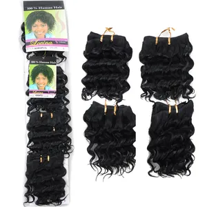 Ucuz 2 ton Ombre renk sentetik saç sarar demetleri saç uzatma kısa Jerry Curl örgü saç modelleri siyah kadınlar