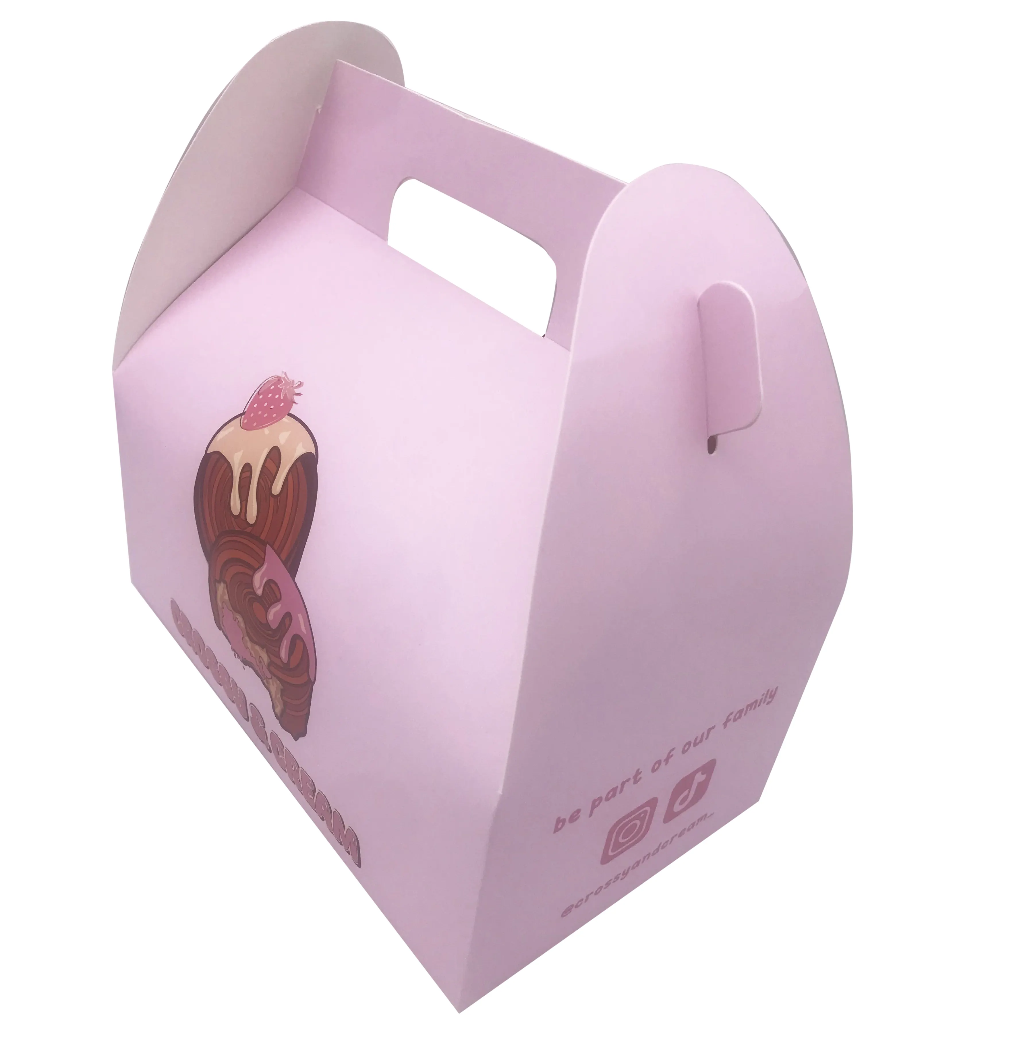 Rosa Geschenk boxen Papier boxen in Lebensmittel qualität Bastel würfel Cupcake-Boxen Einfach für die Bäckerei zusammenbauen