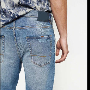 กางเกงยีนส์ผ้าฝ้ายสแปนเด็กซ์ระบายอากาศได้ดีสำหรับกลางแจ้งกางเกงเดนิม10.5ออนซ์ของผู้ชายขายดี - Product Image 2