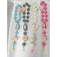 Nouveau Bracelet de main de la Nativité personnalisé en crochet, fait main, porte-clés, chaîne de sac, décoration d'intérieur, artisanat décoratif fait main