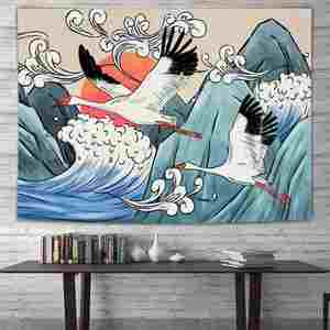 Tapiz de pared Ukiyo-e de estilo INS moderno, estilo japonés tradicional, decorativo para habitación, mesita de noche, decoración artística para pared del hogar - Product Image 2