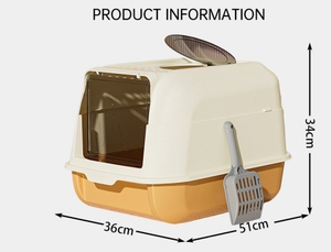 Caja pequeña de gran tamaño completamente cerrada para gatos, desodorante para inodoro, desodorante para gatos, lavabo para mierda, Extra grande a prueba de salpicaduras - Product Image 5
