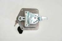 Loquet de serrure de boîte à outils, remplacement de loquet de boîte à outils de camion, serrure pliable à poignée en T en acier inoxydable 304 avec clés pour porte de caravane ou de remorque