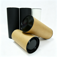 Boîtes et tubes en papier biodégradables et recyclables sur mesure, étanches à l'air, pour emballages de thé, café, bonbons, chocolat, poudre, avec couvercle métallique, étiquetage mat