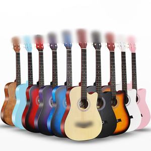 Guitarra acústica 38 pulgadas Universal Principiante Guitarra usada Guitarra <span class=keywords><strong>de</strong></span> tilo a la <span class=keywords><strong>venta</strong></span> - Product Image 1
