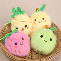 Promotion Vente en gros : Jouets porte-clés en peluche en forme de fruits de 4 pouces (10 cm), petites poupées pour machine à griffes
