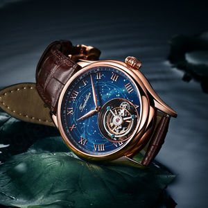 Reloj de Pulsera de Cristal de Zafiro de Moda con Esfera de Estrella, Reloj Tourbillon Volador - Product Image 6