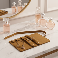 Estuche Enrollable para Joyas de Viaje para Mujer RR, Bolsas de Joyería Portátiles de Microfibra Premium, Bolsa de Regalo para Joyas para Aretes, Anillos y Collares