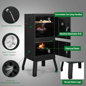 <span class=keywords><strong>Barbecue</strong></span> au charbon de <span class=keywords><strong>bois</strong></span> avec doubles portes, <span class=keywords><strong>barbecue</strong></span> vertical extérieur pour jardin, fumoir au charbon de <span class=keywords><strong>bois</strong></span> - Product Image 3