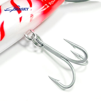 SEASKY 135mm 30g Leurre de Pêche en Mer Plongeant à Lèvre Métallique en Plastique Dur ABS Type Minnow