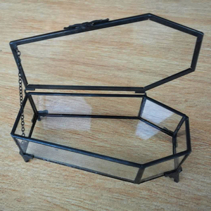 <span class=keywords><strong>Boîte</strong></span> de rangement élégante pour <span class=keywords><strong>bijoux</strong></span> <span class=keywords><strong>et</strong></span> cosmétiques, en <span class=keywords><strong>laiton</strong></span> <span class=keywords><strong>et</strong></span> <span class=keywords><strong>verre</strong></span>, noire, rectangulaire, 18*8*5cm, avec décorations. - Product Image 2