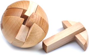 Balle de puzzle <span class=keywords><strong>en</strong></span> <span class=keywords><strong>bois</strong></span> - <span class=keywords><strong>Casse</strong></span>-tête sphérique 3D pour adultes et enfants - Product Image 3