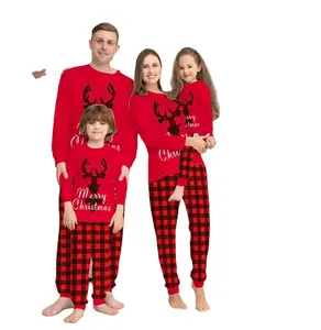 Ons Size Trouwen Kerstmelk Katoenen Familie Pyjama En Kleding Voor Huisdieren Ouders En Kinderpyjama 'S