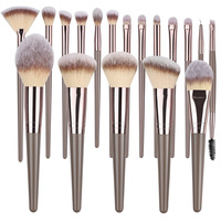 Vente en gros Pinceaux de maquillage marron végan pour ombre à paupières Outil de maquillage professionnel Ensemble de pinceaux de maquillage personnalisé de marque privée
