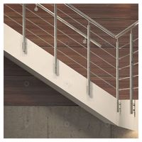 Barrière de protection PRIMA en acier inoxydable, barre ronde, entièrement antirouille, pour escaliers extérieurs en bord de mer