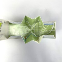Folleto plegado de mapa personalizado con plegado único para ferias comerciales Impresión compleja Servicio de impresión de alta calidad Impresión digital