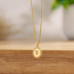 Collier avec pendentif lettre D de la marque Z, plaqué or, acier inoxydable, chaîne serpent, minimaliste, unisexe, bijoux de mode, cadeau - Product Image 2