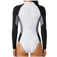 DIVESTAR Vente en gros Combinaison de plongée à fermeture éclair frontale, super élastique, protection UV, néoprène 2 mm, manches longues, style bikini