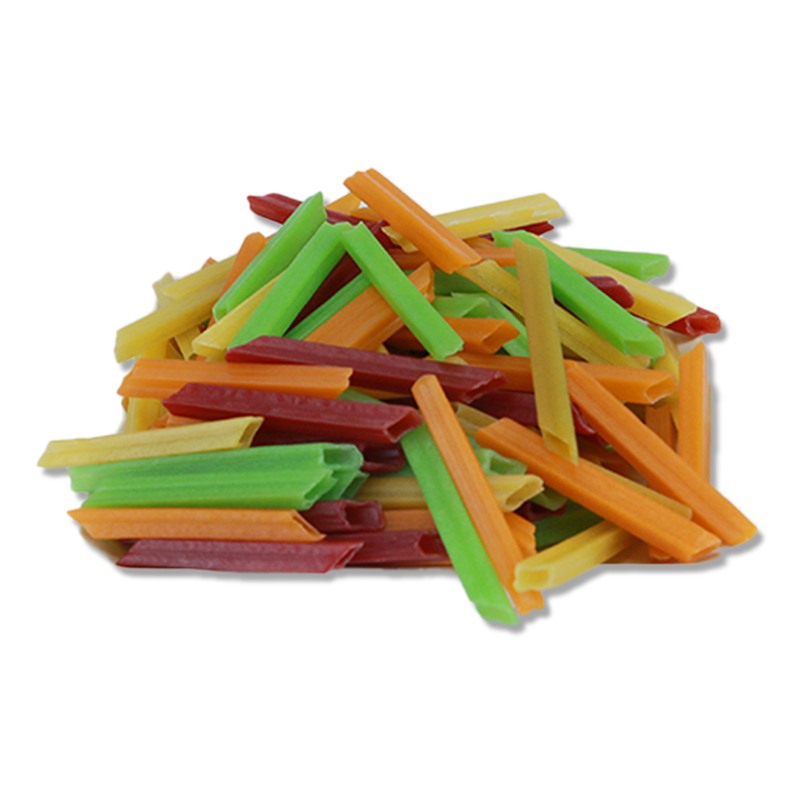 Wholesale of the Latest Flavors of Colorful Square Tube Snacks Semi-Finished Products Wholesale of the Latest Flavors of Colorful Square Tube Snacks Semi-Finished Products