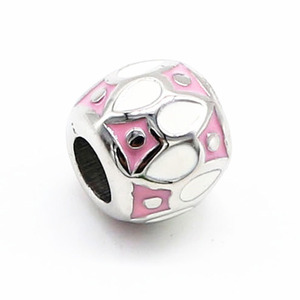 yunnique Stainless Steel Round Bead Pink Epoxy <b>Resin</b> For Bracelet Making - Product Image 5