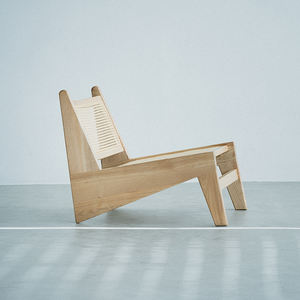 Sillón Reclinable de Madera de Fresno Blanco Chandigarh, Tejido con Mimbre, Estilo Wabi-Sabi, Color Natural, Sofá de Descanso para Sala de Estar, Muebles para el Hogar - Product Image 6