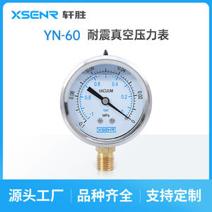 Manomètre à vide XSENR 60 mm en acier inoxydable -0,1 à 0 MPa, connexion filetée - Product Image 2