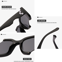 Lunettes de soleil tendance 2026 en PC, légères, durables, décoratives et originales, avec verres PC, monture de designer, pour activités de plein air, unisexe