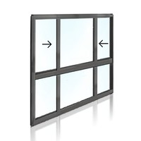 Ventanas correderas abatibles de aleación de aluminio de alto rendimiento Diseño moderno elegante Apertura segura Colgante