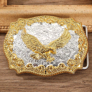 Western cowboy <strong>belt</strong> <strong>buckles</strong> for men and women, double-color alloy <strong>buckle</strong> patterns can be customized - Product Image 1