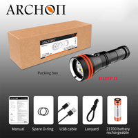 ARCHON D15VP II Lampe de plongée à LED 3 couleurs 6500K Lumière de remplissage photographique Vidéo HD 100m Lampe de plongée sous-marine