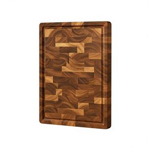 Tabla de Cortar de Cocina de Madera de Acacia de Grano Extremo, con Mango y Ranura para Jugos, Bloque de Cortar Carne de Madera Natural, MÁS VENDIDO - Product Image 1