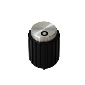 Perilla de Control de Audio KYZ12-18-6.4 de 6.4mm con Tornillo, Perilla Vintage de Plástico y Aluminio, Perillas de Volumen UREI - Product Image 1