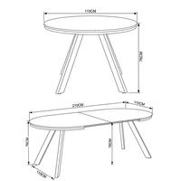 Table à manger ovale moderne de luxe, robuste, avec rail silencieux, plateau en placage de bois MDF, structure de support en métal