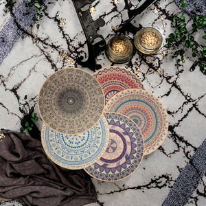 Mantel Individual Redondo de PVC y Goma Resistente al Calor, Clásico, Ecológico, de Grado Alimenticio, Protector de Mesa de Plástico - Product Image 3