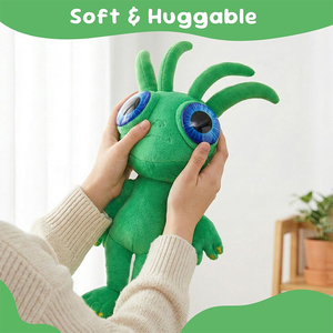 V395 Peluche de Alienígena de Ojos Grandes Verde Personalizado al por Mayor, Juguete de Peluche Extraterrestre Súper Suave, <span class=keywords><strong>Criatura</strong></span> Espacial Abrazable para Niños - Product Image 3