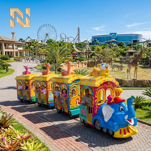 <span class=keywords><strong>Tren</strong></span> Eléctrico con Temática <span class=keywords><strong>de</strong></span> Elefantes para 14 Personas, con 40m <span class=keywords><strong>de</strong></span> Vía Libre, <span class=keywords><strong>de</strong></span> Fibra <span class=keywords><strong>de</strong></span> Vidrio y Acero, Atracción para Parques <span class=keywords><strong>de</strong></span> Diversiones Infantiles - Product Image 1