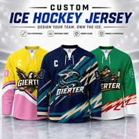Jersey de Hockey sobre Hielo Personalizado de Fábrica con Cordones, Uniforme de Hockey de Sublimación Completa para Clubes, Ligas, Escuelas, Marcas y Distribuidores