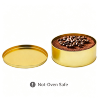 Boîte en métal ronde vide de grande taille pour biscuits, qualité alimentaire, hermétique, emballage écologique pour gâteaux et biscuits, vente en gros