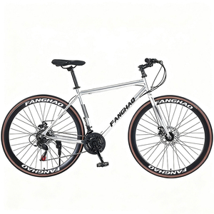 Venta al por mayor de China 700C Road Race Sport Bike Horquilla de acero Freno de disco Engranajes de 21 velocidades Pedal ordinario <span class=keywords><strong>Bicicleta</strong></span> de carretera - Product Image 2