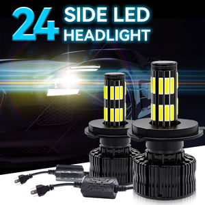 Prix de gros Phares LED 360 degrés 24 faces 50W 6000 lm 6000K 12V H4/H1... Ajustement universel Garantie 1 an Ampoules de voiture - Product Image 3