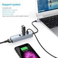 Hub USB Offre Spéciale 4-en-1 USB3.0 USB 3.0 à 3 ports USB 1000Mbps Gigabit RJ45 Ethernet Lan Carte réseau Hub Convertisseur Adaptateur