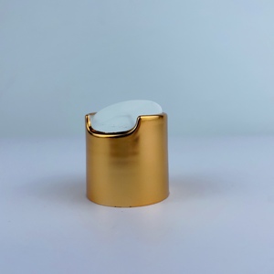 Tapa de rosca de plástico dorado brillante 24/410 para botella de champú, tapa metálica para botella de champú y loción, muestra gratuita - Product Image 3