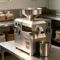 Mini-presse à huile domestique pour graines de citrouille, graines de tournesol, noix, arachides, graines de sésame, amandes, noix de Grenoble – Pressage à froid et à chaud