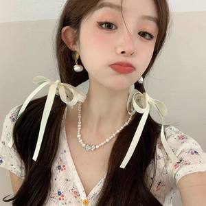 <span class=keywords><strong>Tik</strong></span> <span class=keywords><strong>Tok</strong></span> Venta caliente Accesorios para el cabello lindos Scrunchies coloridos con lazos Niñas Cinta <span class=keywords><strong>de</strong></span> seda Banda para el cabello - Product Image 2