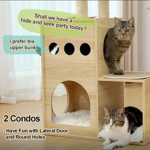 Árbol de Madera para Gatos de Interior, Torre de Escalada con Casa Cubierta de Sisal - Product Image 4