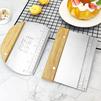 Avec Manche en Bois Hachoir à Pâte Grattoir Cutter Pâtisserie Cookie Cake Tools Dough Cutter