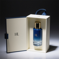 Botol Parfum Kaca Mewah Grosir 50ml/100ml, Botol Semprot Isi Ulang Kosong dengan Sampel Parfum dan Kemasan