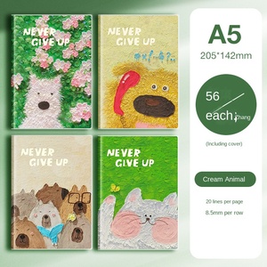 Bộ tứ đối tác B5 giá trị cao nhỏ tươi A5 văn phòng sinh viên máy tính xách tay dày màu đỏ với phong cách in cho quà tặng và bán buôn - Product Image 6