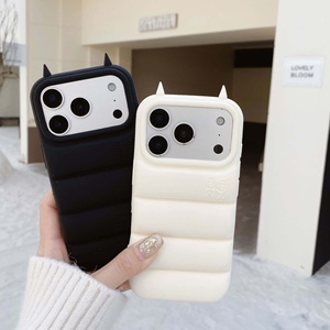 Funda con Cuernos de Diablo para <span class=keywords><strong>iPhone</strong></span> 17 Pro Max, Funda para <span class=keywords><strong>iPhone</strong></span> 16, Diseño de Monstruo Pequeño, Silicona, Dibujos Animados, Protección 360°, Antigolpes, para <span class=keywords><strong>iPhone</strong></span> 13/14/15 - Product Image 3