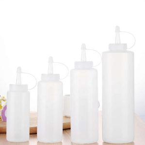 ขวดบีบช็อคโกแลตพลาสติกสีขาว1ชิ้นพร้อมเครื่องมือตกแต่งเค้กเครื่องจ่ายเครื่องปรุงขนมอบขนมปังเครื่องมือแกดเจ็ต - Product Image 4